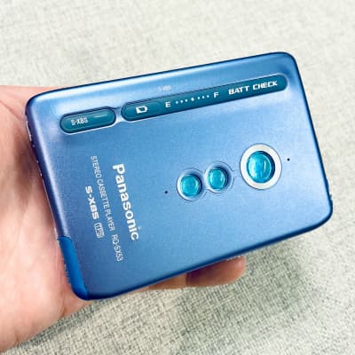 Panasonic SX53 Walkman Cassette Player, Near Mint Rare Blue ! Working ! image 2