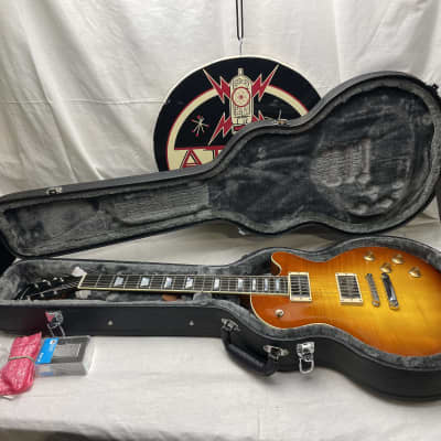 Eastman SB59 Singlecut Guitar with Case - Seymour Duncan Phat Cats P-90 pickups - Goldburst image 1