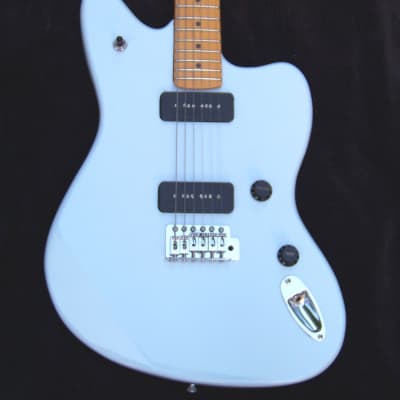 Jazzmaster Classic Sky Blue Surfmaster+ All Maple 12" Radius Neck+Matched Pair P-90's+TB Circuit Frets Leveled, Crowned and Polished. image 2