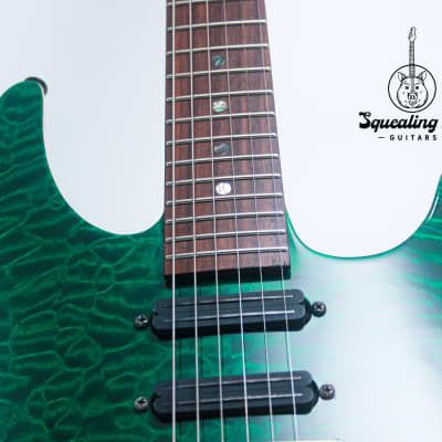 BRIAN MOORE USA M/C1 Double Cutaway 156# " Emerald Green + Rosewood" (1992) image 5