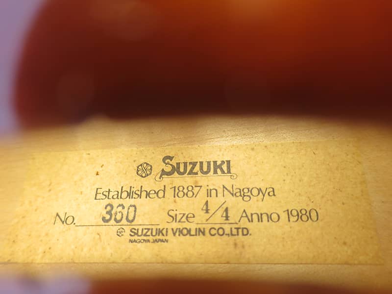Suzuki Violin No. 360 (Intermediate), Nagoya, Japan, 1980