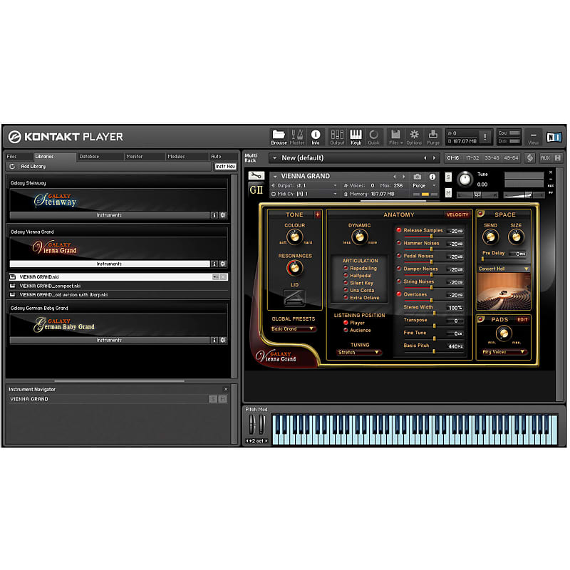 New Best Service Galaxy II Vienna Grand Piano MAC/PC Software (Download/Activation Card) image 1