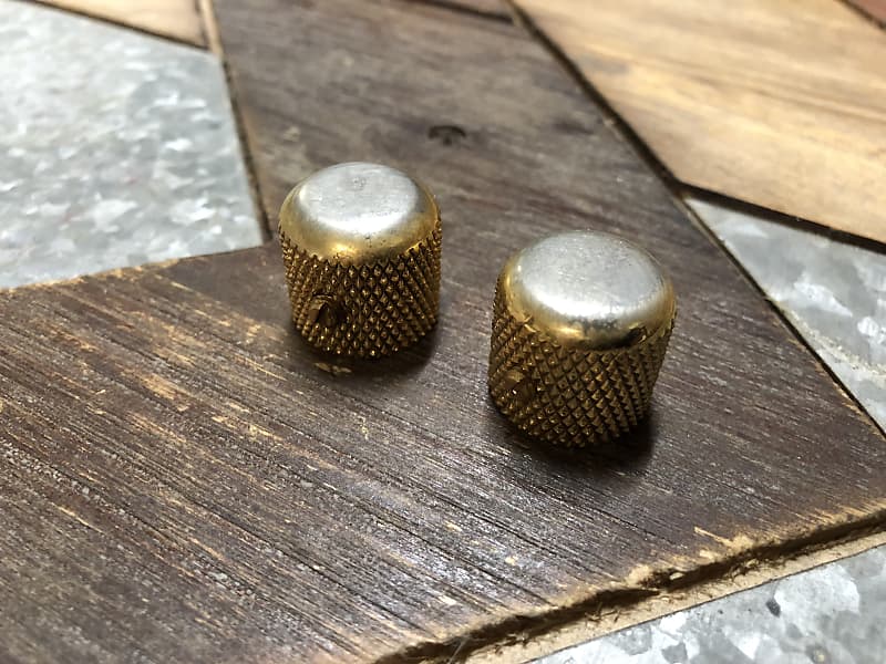 Fender® Aged Gold Telecaster® Precision P Bass® Knobs (Set Reverb UK