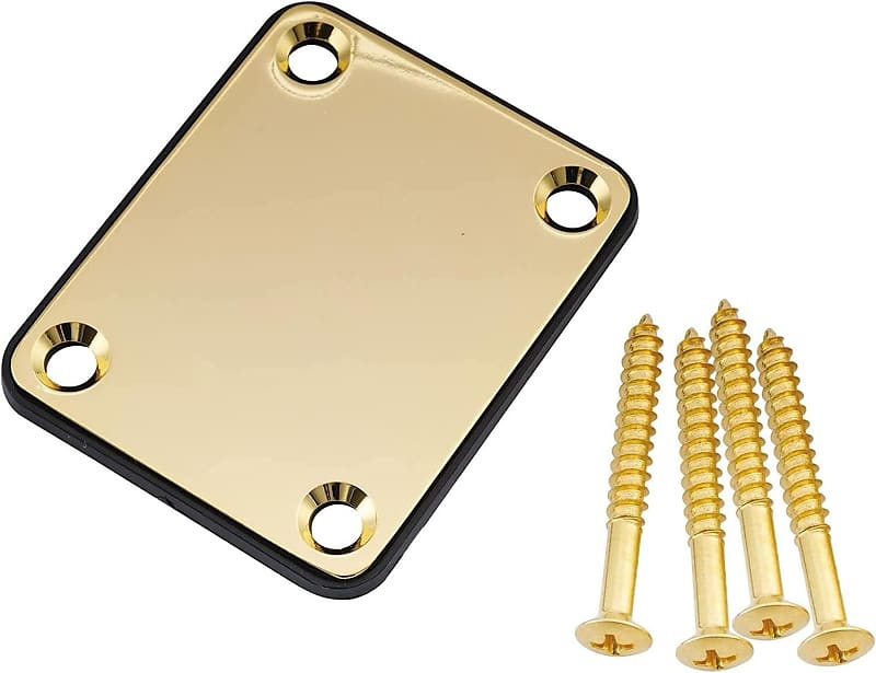 Musician Outfitters Guitar Neck Plate For Tele Strat Jaguar Bolt-on neck style (Gold) image 1