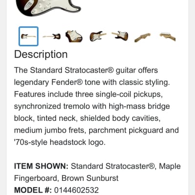 2017 Fender Standard Stratocaster Brown Sunburst with Maple Fretboard image 13