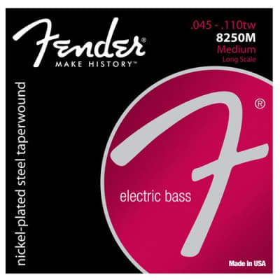 Fender 8250M NPS Taperwound Electric Bass Strings, Long Scale MEDIUM 45-110 image 7