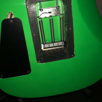 B.C. Rich Gunslinger neon green floyd rose guitar image 13
