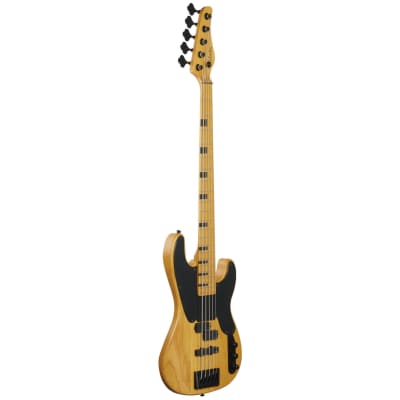 Schecter Model-T Session 5 Electric Bass, Natural Satin image 4