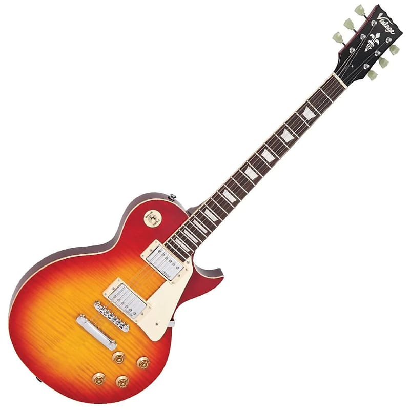 Vintage V100 ReIssued Electric Guitar - Cherry Sunburst (V100CS) image 1