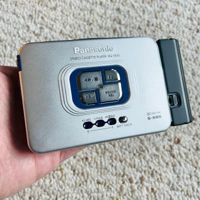 [RARE FULL SET] PANASONIC SX50 Walkman Cassette Player, Near Mint Silver, Working ! image 4