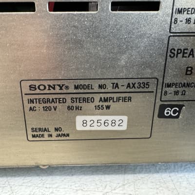 Sony TA-AX335 Amplifier HiFi Stereo Amp Audiophile Equalizer Tuner Japan Phono image 6