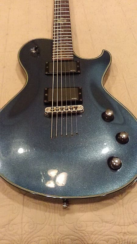 Schecter Damien Solo Elite 6 Metallic Blue with Active EMG Pickups Made in  Korea