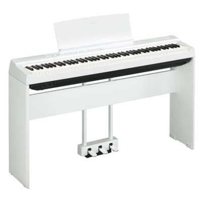 Yamaha P-125 White 88-Key Digital Piano BUNDLE with Stand, 3 Pedal Unit and Bench "LOWEST PRICE ONLINE!" image 2