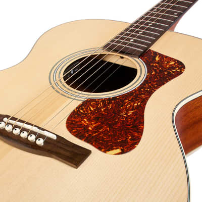 Guild OM-240E, Solid Sitka Spruce top, Mahogany B/S, Westerly Collection, Natural image 5