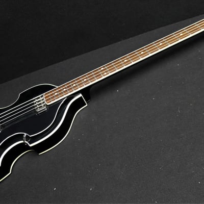 Hofner HCT-500/1-BK Contemporary Beatle Bass Custom with Black Pickguard & German Control Plate image 8