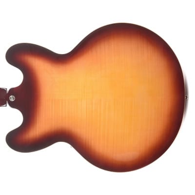 Epiphone Inspired by Gibson ES-335 Figured Semi-Hollow Guitar - Raspberry Tea Burst image 6