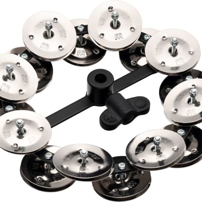 Meinl Percussion Headliner Series Hi-Hat Tambourine With Double Row Steel Jingles 5" (HTHH2BK) image 1
