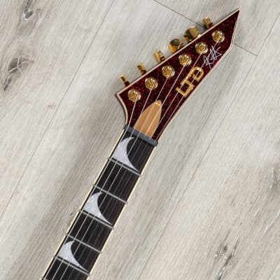ESP LTD KH-V Kirk Hammett Signature Guitar, Ebony Fretboard, Red Sparkle image 8