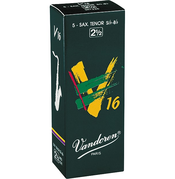 Vandoren SR7225 V16 Series Tenor Saxophone Reeds - Strength 2.5 (Box of 5) image 1