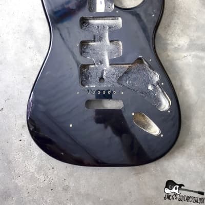 Unknown S-Style Guitar Body #1 (1990s, Black) image 3