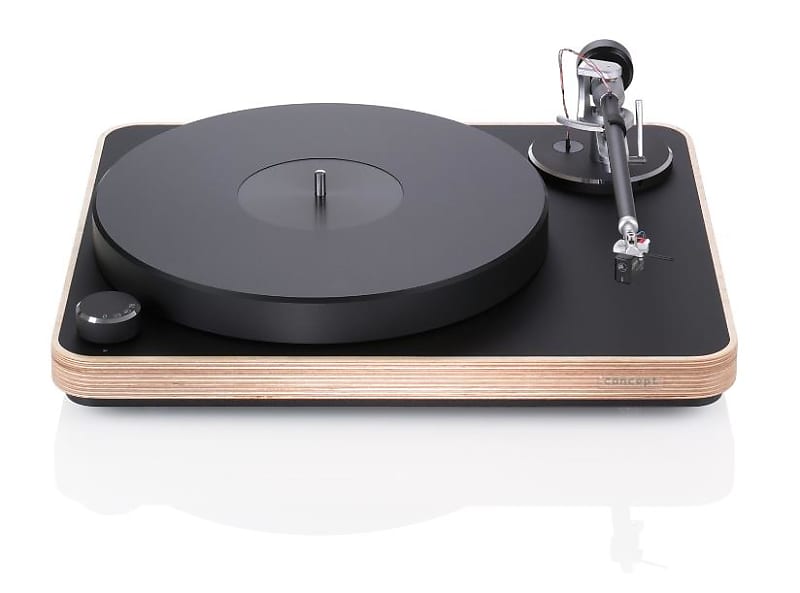 Concept Wood Turntable w Satisfy Carbon Tonearm (Silver) andConcept MC Cartridge image 1