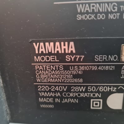 YAMAHA SY77 Synth Vintage image 5