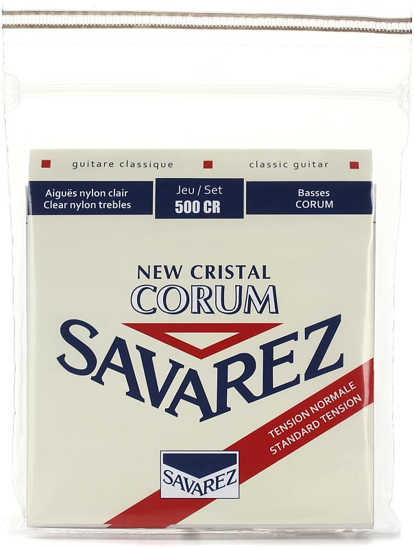 Savarez S.A. 500CR New Cristal Corum Normal Tension Classical Guitar Strings (24-pack) Bundle image 1