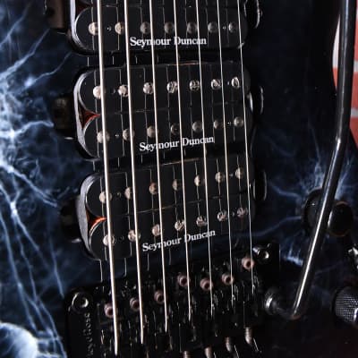 Jackson Custom Shop Arch Top Soloist 7-String 3-Pickup Reverse Headstock 2008 Double-Sided Graphic image 10