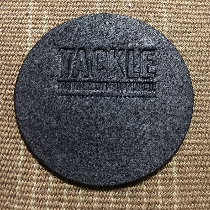 Tackle Leather Bass Drum Beater Patch - Black LBDBP-BL image 1