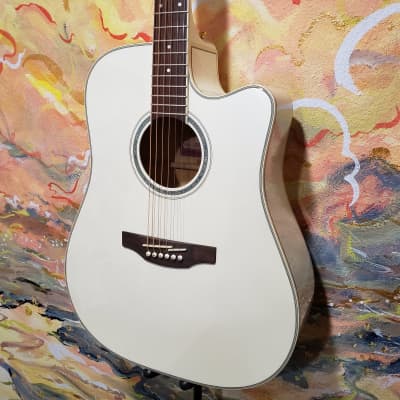 Takamine GD37CE PW G-Series 6-String Dreadnought Acoustic/Electric Guitar Gloss Pearl White w/ Takamine Gig Bag image 4
