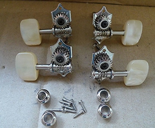 4 HOFNER 2 + 2 Chrome Bass Guitar Tuners Keys for HCT500/1 Reverb