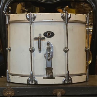 VINTAGE 1960's Slingerland 10x14 Marching Snare Drum in White | Reverb