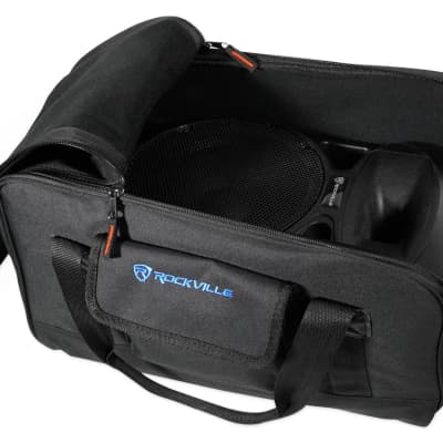 Rockville RPG082K Dual 8" Portable PA System w/Bluetooth+Mic+Stands+Cables+Bags image 10