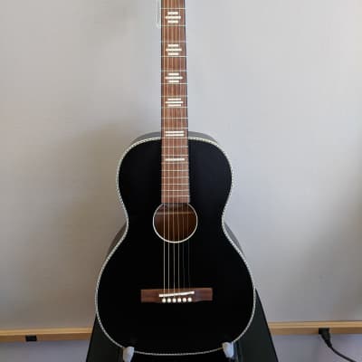 Recording King Dirty 30's Series 7 Single-0 Acoustic Guitar - Matte Black image 1