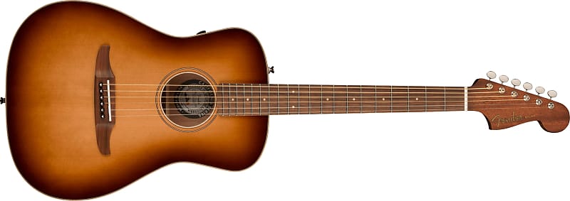 Fender Malibu Classic, all solid Electric acoustic guitar, Aged Cognac Burst image 1
