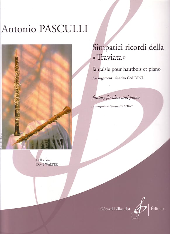 Pasculli - Traviata Fantasia - for oboe and piano + humor drawing print image 1