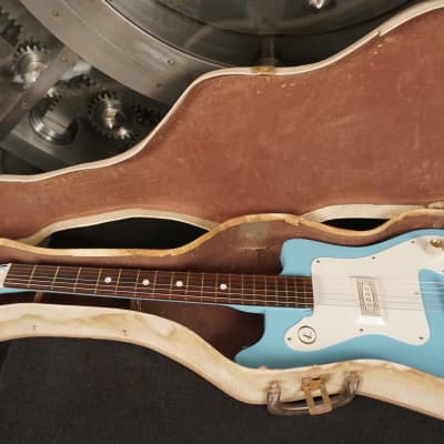 Kay Vanguard 60s - Light Blue Electric Guitar w/ Chipboard Case image 19