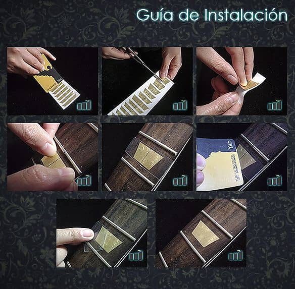 Tree Of Life Guitar Fretboard Decal - Real Shell Inlay Sticker