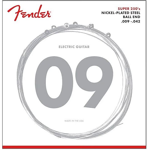 Fender Super 250 Nickel Plated Ball End Strings 250LR Gauges .009-.046 image 1