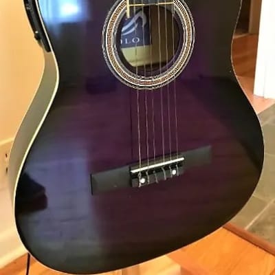 SOLO Nylon Classical Cutaway Acoustic-Elec - Purple Burst image 1