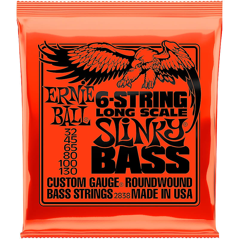 Ernie Ball 2838 Slinky Long Scale 6-String Bass Guitar Strings 32-130 image 1