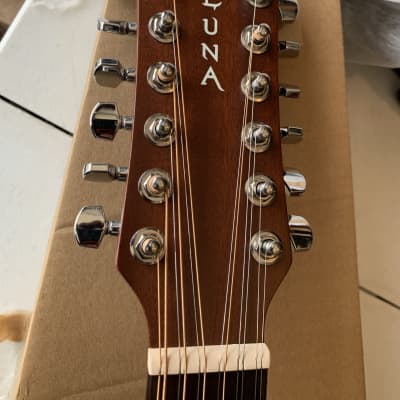 Luna Luna Guitars WABI DC 12 Sabi 12-String Dreadnought Acoustic-Electric Guitar Natural natural image 3