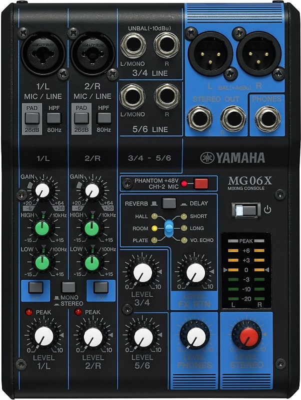 Yamaha MG06X 4-Channel Compact Mixer image 1