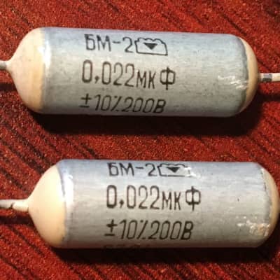 022 200V NOS PIO PAIR (2) Soviet / Russian Capacitor for