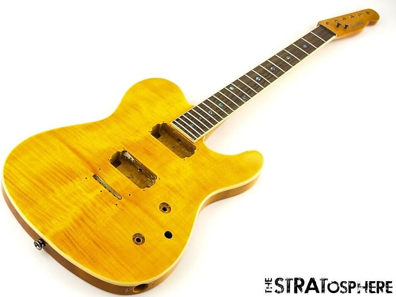 2022 Fender Flame Maple Top Telecaster Tele BODY and NECK, Reverb