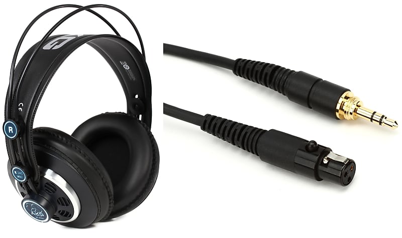 AKG K240 MKII Semi-open Pro Studio Headphones Bundle with AKG EK300  Straight Headphone Cable