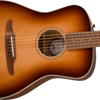 Fender Malibu Classic, all solid Electric acoustic guitar, Aged Cognac Burst image 6