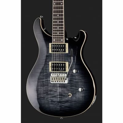 Harley Benton CST-24T Electric Guitar - PRS Style w/ SS Frets - Black Flame for sale