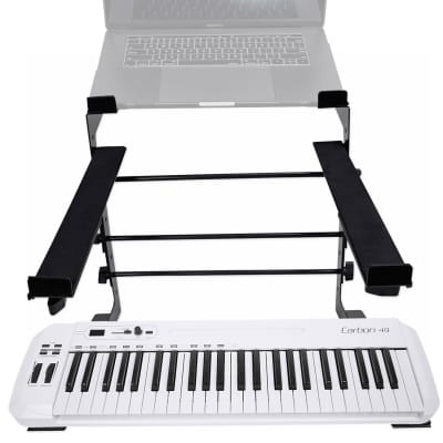 Samson Carbon 49 Key USB MIDI DJ Keyboard Controller+Dual Shelf Studio Stand