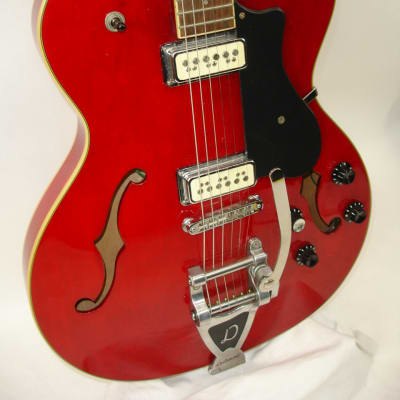 Dearmond by Guild Starfire Special Semi-Hollow Electric Guitar, Cherry w/ Case image 3